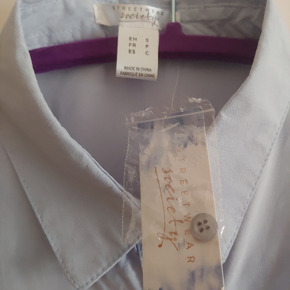 Blue sleeveless blouse - Picture 3 of 4